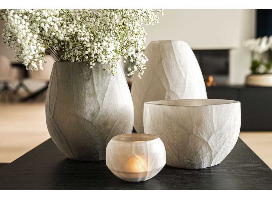 Vase 'Melo' M - smoke