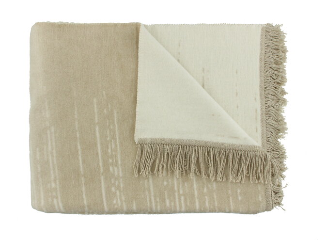Plaid Streps Naturel