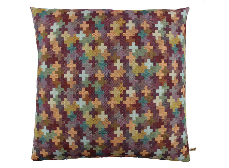 Cushion Biel Aubergine Multicolor