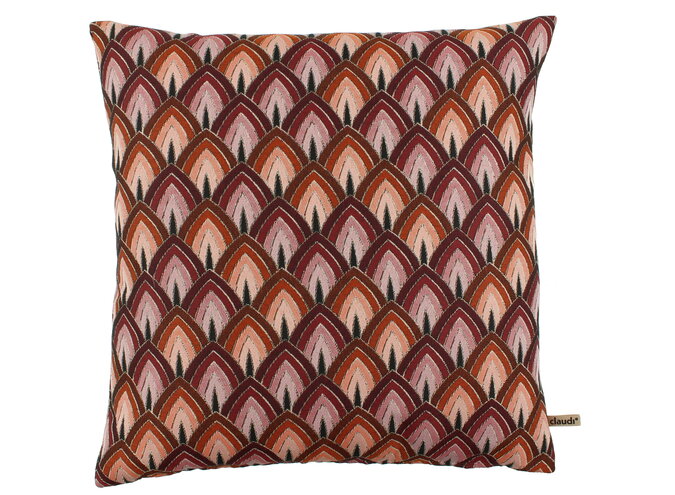 Kussen Horta Orange/Aubergine