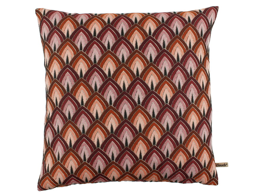 Kissen Horta Orange/Aubergine