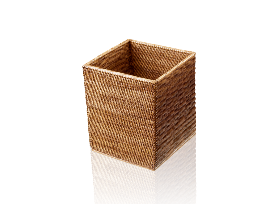 Prullenbak 'Basket' - Dark Rattan
