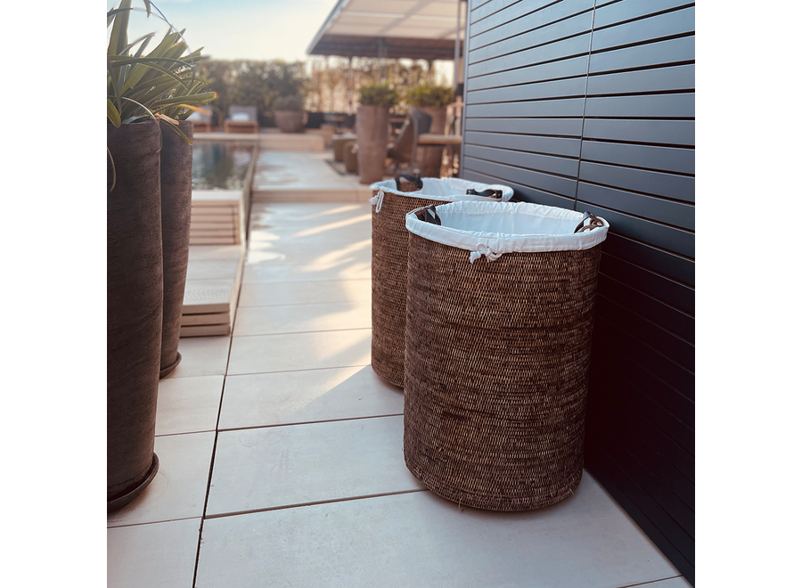 Spa Wasmand 'Basket' - Dark Rattan
