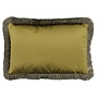 Coussin décoratif Dafne Mustard 39 + Fringe Taupe