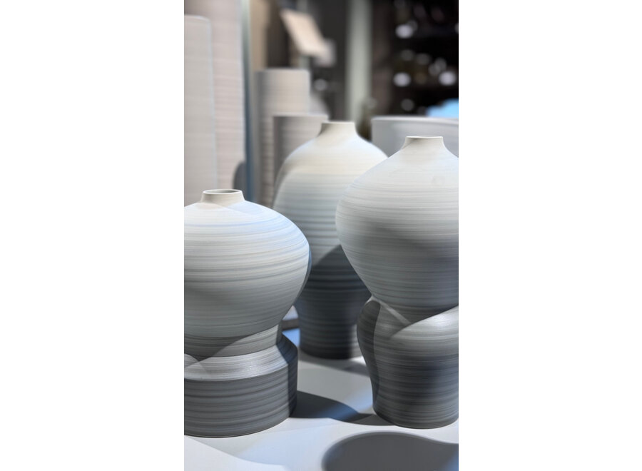 Vase 'Mystique' Lightgrey / Off White - L