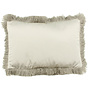 Dekoratives Kissen Dafne Off White + Fringe Silver