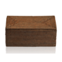 Storage box with lid 'Basket' - Dark Rattan