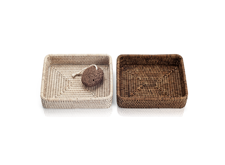 Dienblad 'Basket' - Dark Rattan