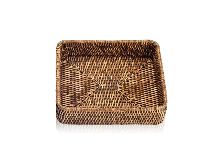 Dienblad 'Basket' - Dark Rattan