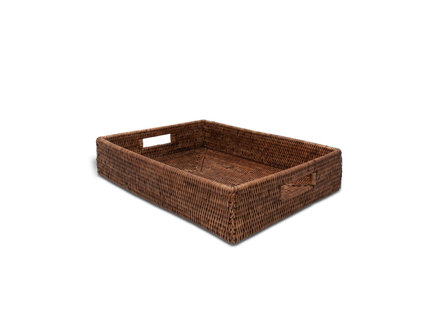 Tablett 'Basket' - Dark Rattan