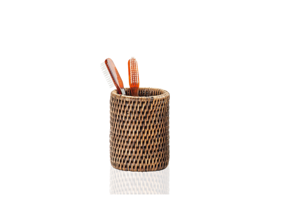 Zahnbürstenhalter 'Basket' - Dark Rattan