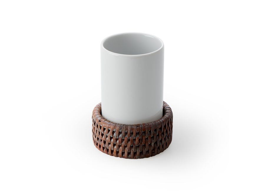 Becher 'Basket' - Dark Rattan