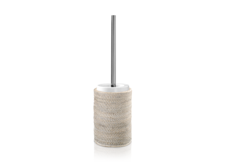 Toilet brush set 'Basket' - Light Rattan