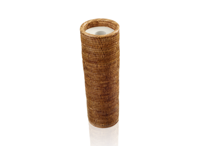 Toilet paper holder Holder Basket - Dark Rattan