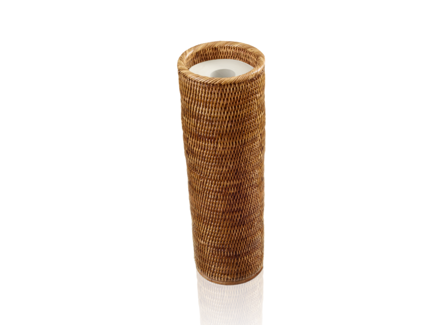 Reserverolhouder 'Basket' - Dark Rattan