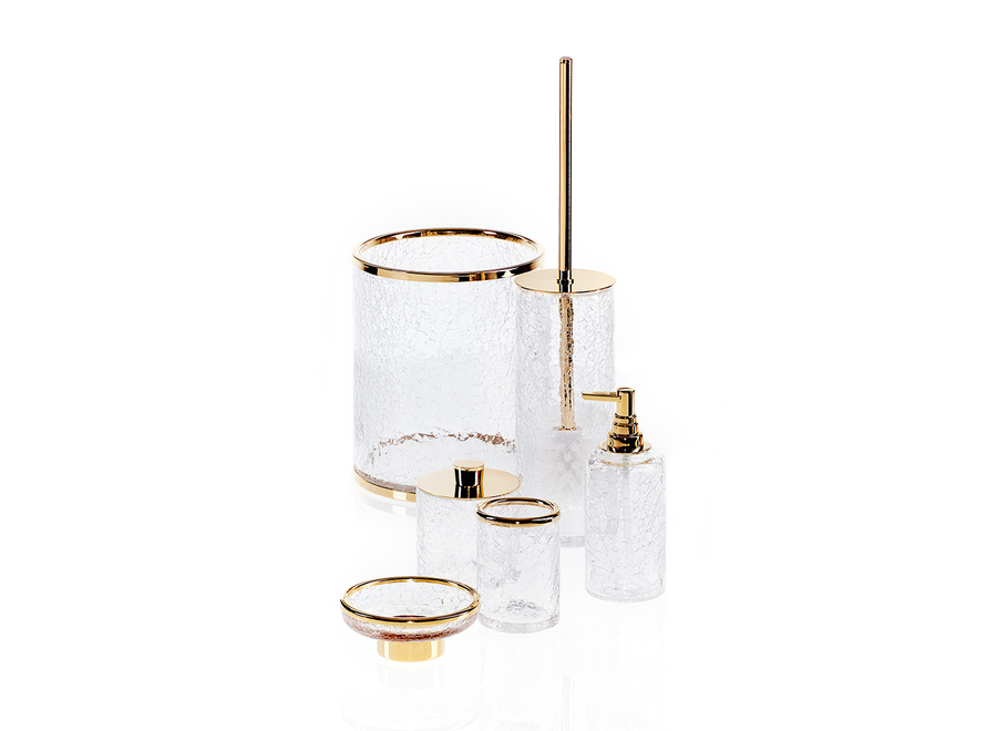 Storage box with lid 'Crack' - Gold