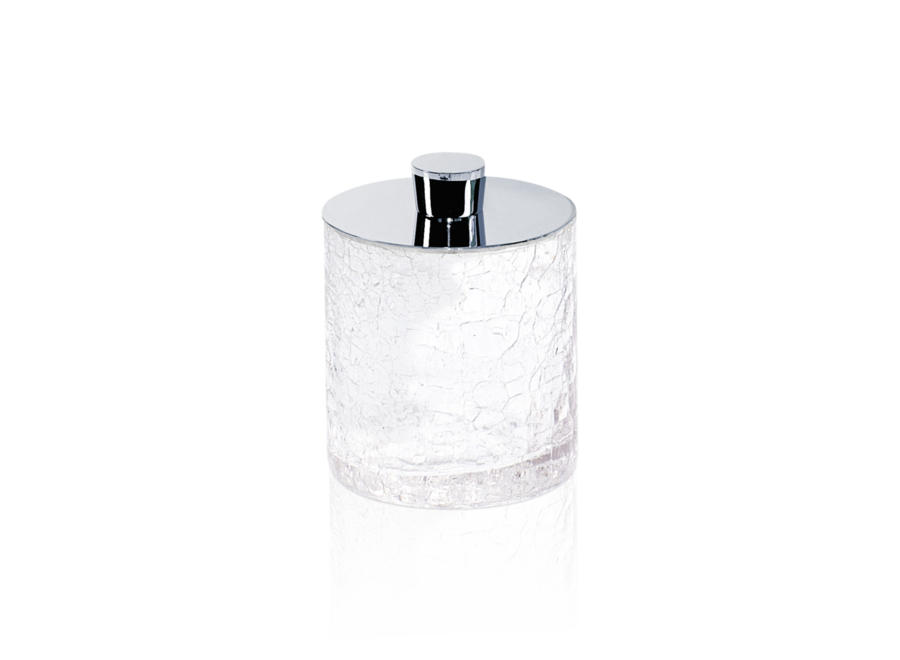 Storage box with lid 'Crack' - Chrome