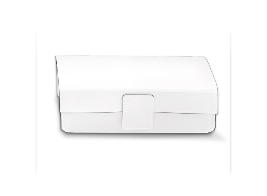 Storage box with lid 'Nappa' - White