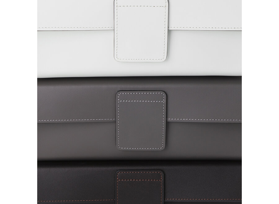 Storage box with lid 'Nappa' - White