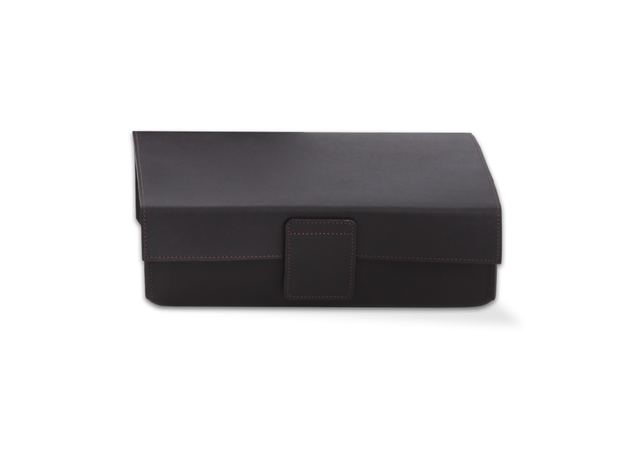 Boîte de rangement avec couvercle 'Nappa' - Black
