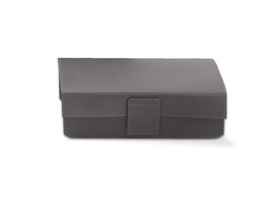 Storage box with lid 'Nappa' - Grey