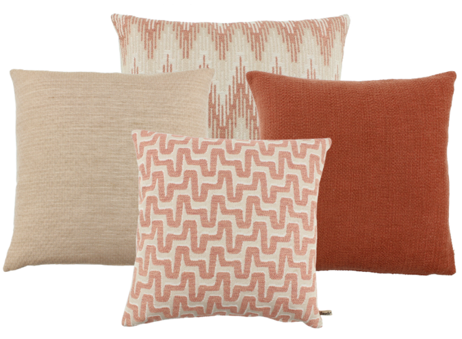 Kussencombinatie Outdoor Marsala: Pinziza, Hermana, Summery & Pincaki