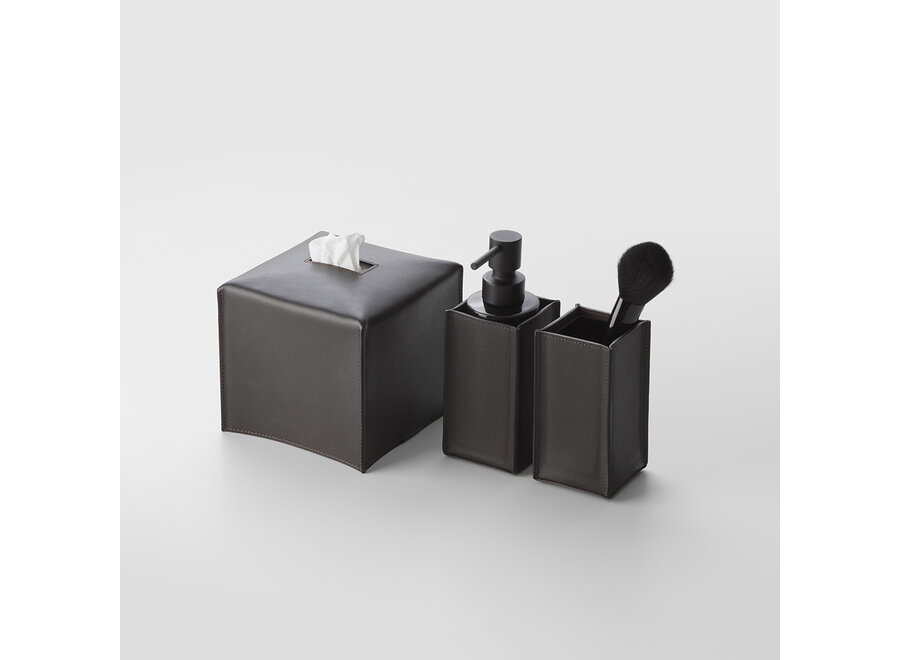 Taschentuchbox 'Nappa' - Square - Black