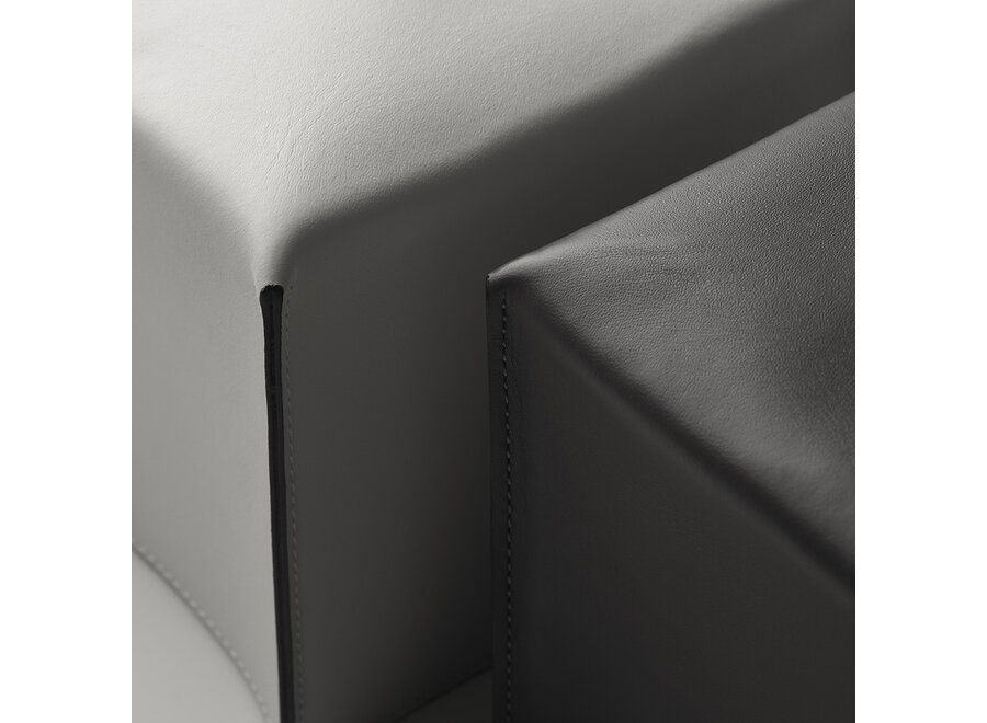 Tissue box 'Nappa' - Rectangular - Grey