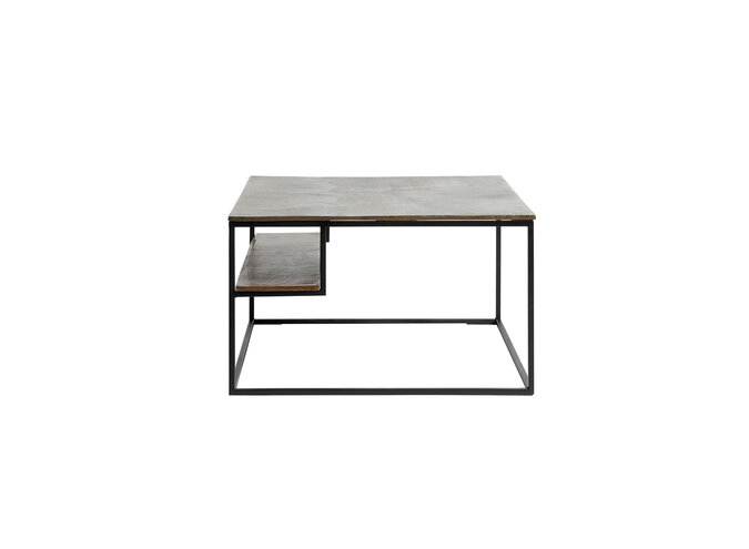 Coffee Table 'Hitch' Square - Antique brass/black