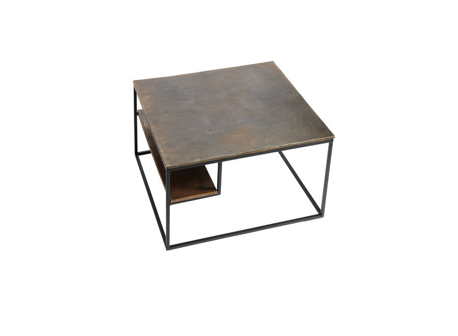Couchtisch 'Hitch' Square - Antique brass/black