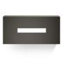 Tissue box 'Century' - Rectangular - Dark Metal