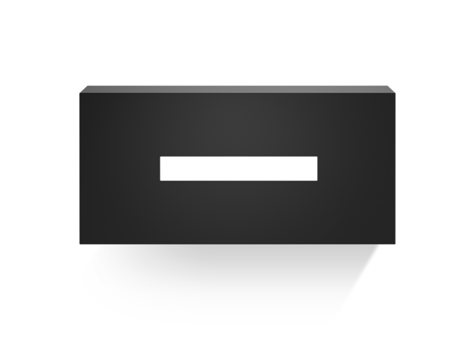 Boîte à mouchoirs Century - Rectangular - Black