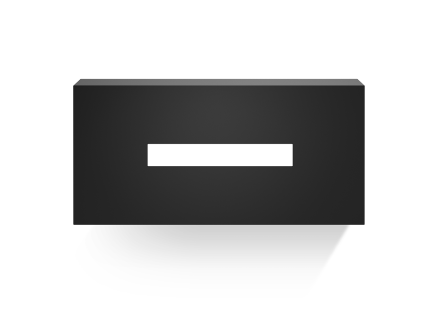 Tissue box Century - Rectangular - Black