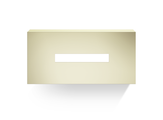 Taschentuchbox Century - Rectangular - Matt Gold