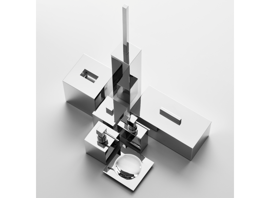 Tissue box 'Century' - Square - Chrome