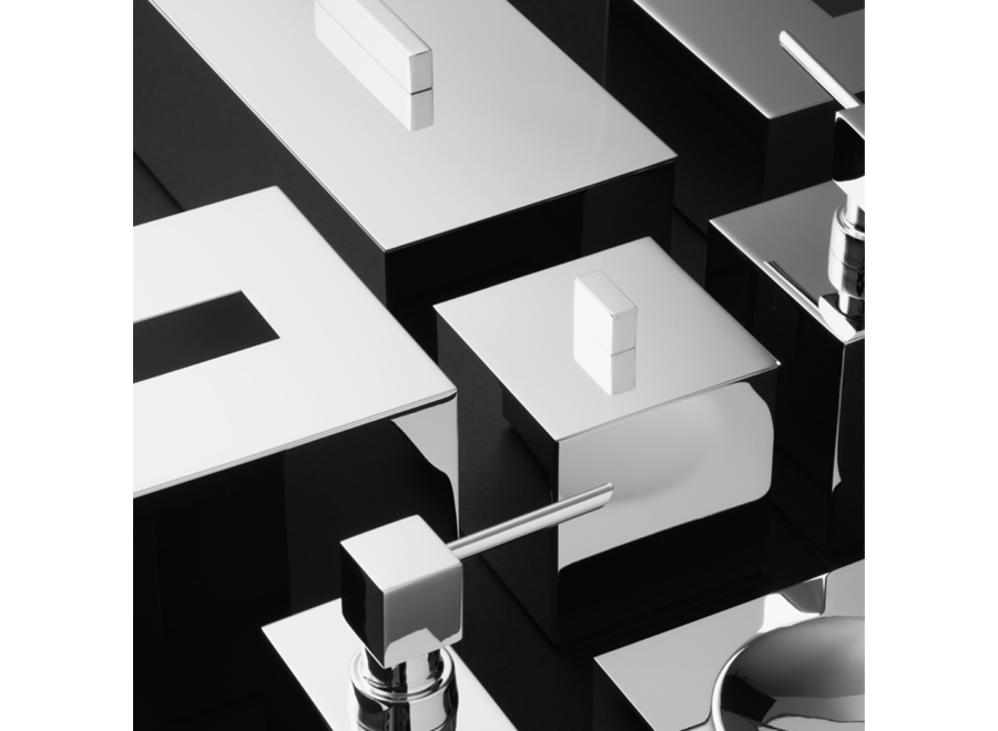 Tissue box 'Century' - Square - Chrome