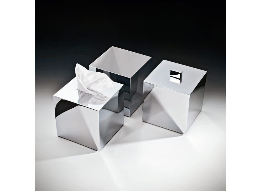 Tissue box 'Century' - Square - Chrome