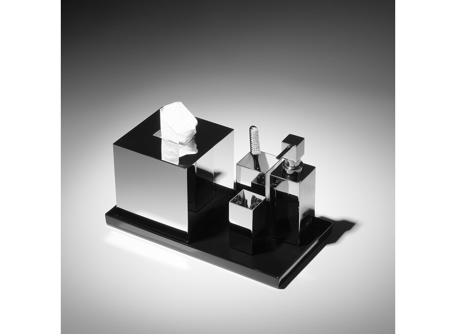 Tissue box 'Century' - Square - Chrome