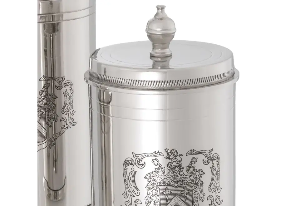 Luxury biscuit Box 'Gaston' set of 3  - Nickel