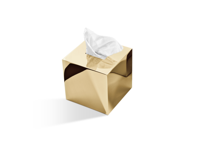 Taschentuchbox Century - Square - Gold