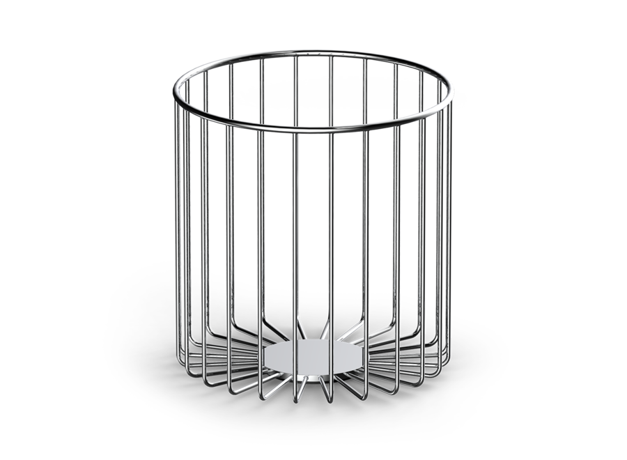 Prullenbak 'Mikado' - Chrome
