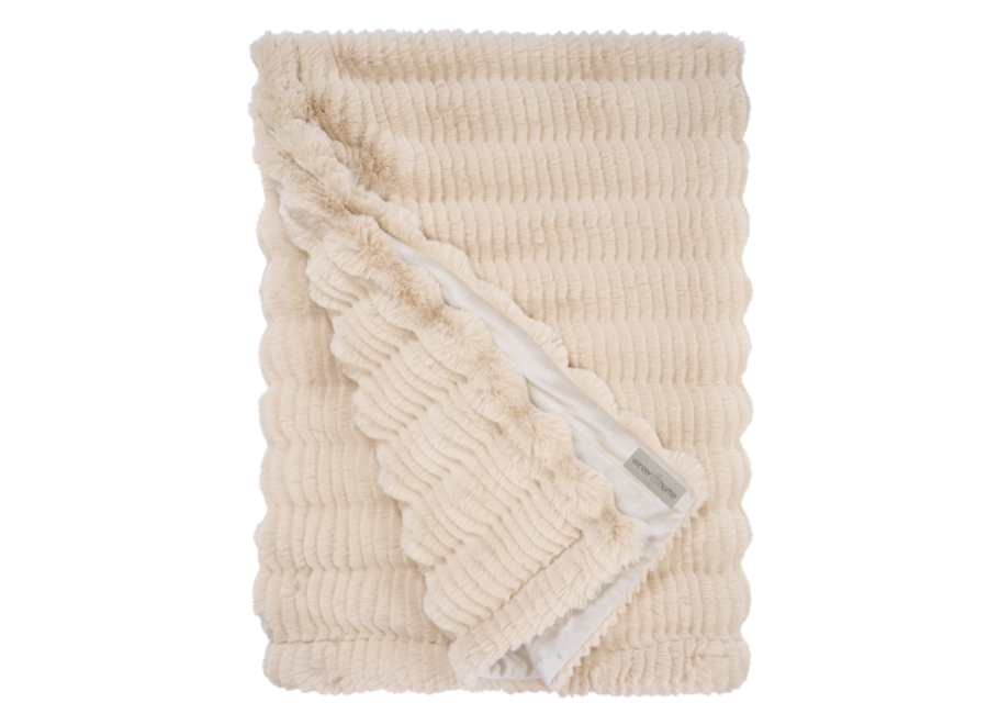 Fur throw - Owl sand