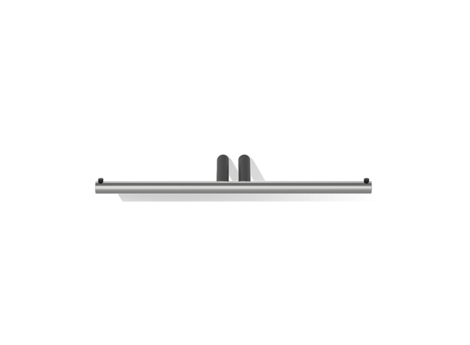 Porte-papier Duo Mikado - Stainless steel / Matt Black