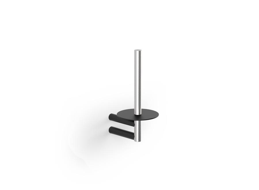 Porte-papier Mikado - Stainless steel / Matt Black