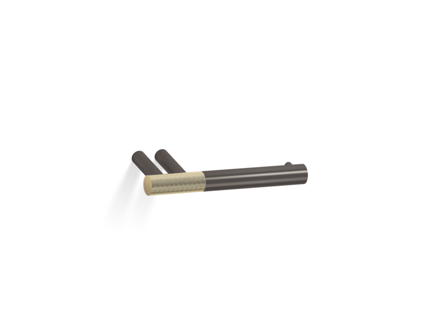 Toilettenpapierhalter Club - Dark metal / Matt Gold