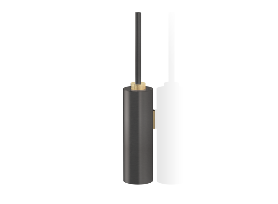 Toiletborstelset Club - Wandbevestiging - Dark Metal / Matt Gold