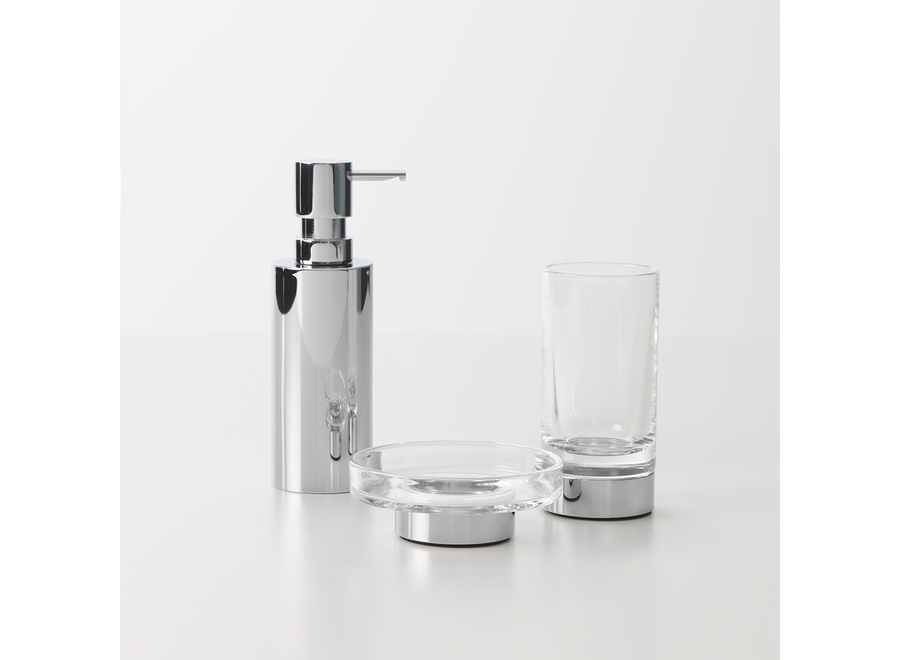 Zeepbakje 'Club' - Chrome / Clear Glass