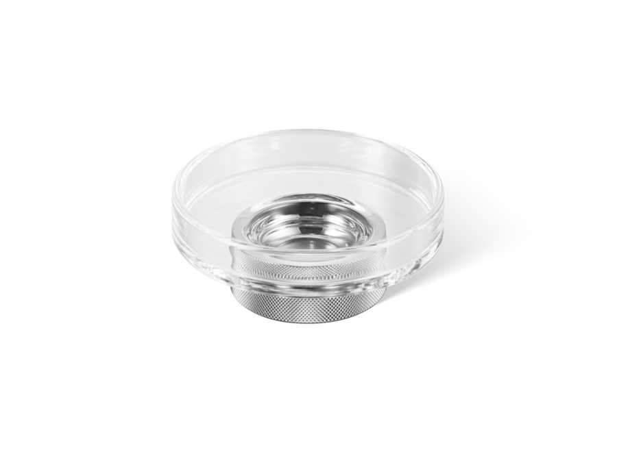 Seifenschale 'Club' - Chrome / Clear Glass