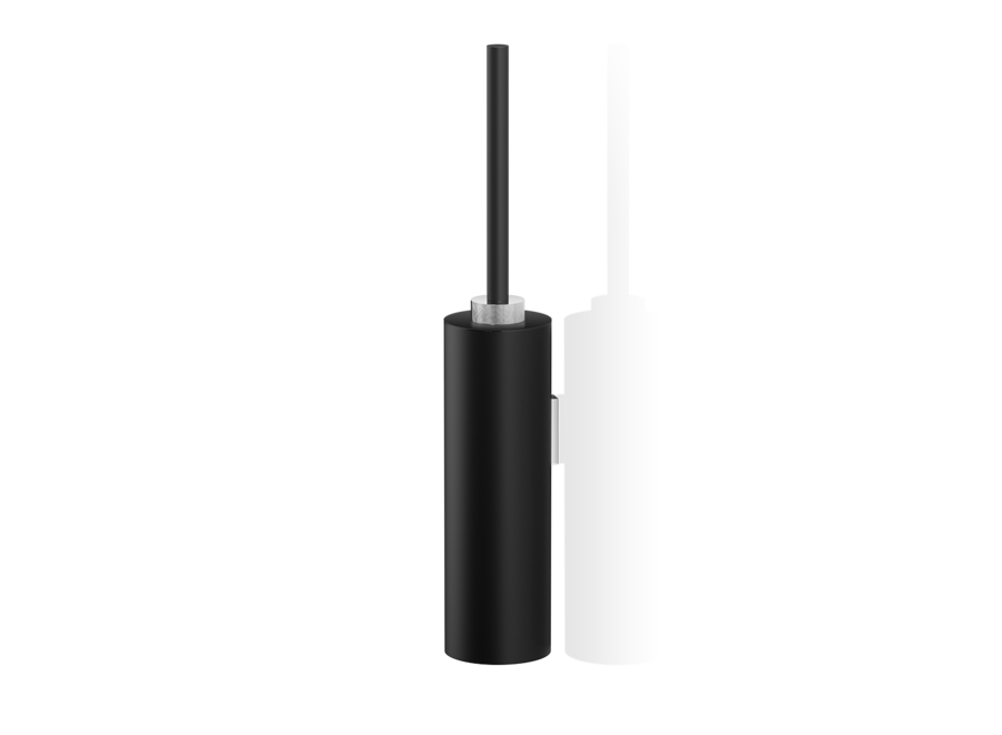 Toiletborstelset 'Club' - Wandbevestiging - Chrome / Matt Black