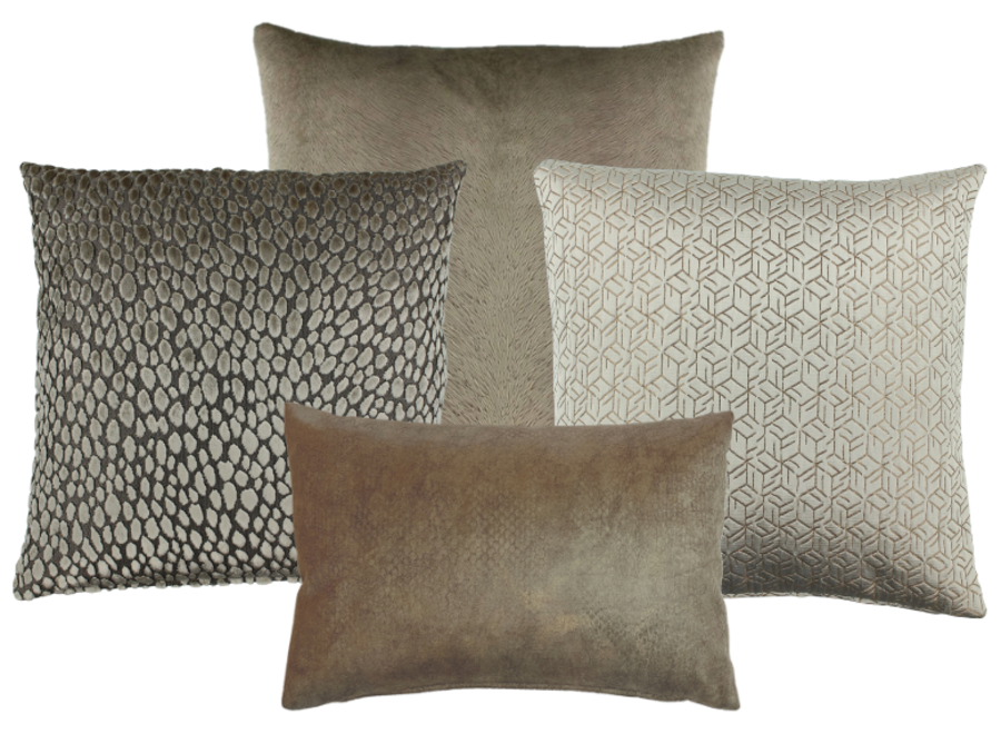 Kussencombinatie Brown: Perla, Speranza, Mobelly & Hagir